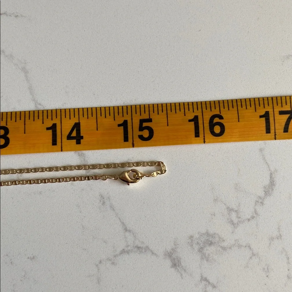 Pretty Bird โข Yellow Gold Plated Flat Mini Mariner Chain - Picture 8 of 10